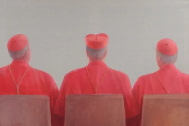 Three Cardinals II, 2012 (akryl på lerret)